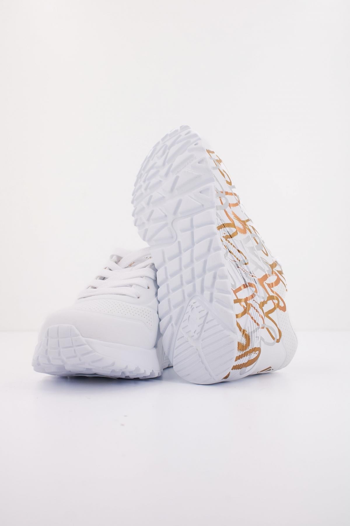 SKECHERS UNO LITE - METALLIC en color BLANCO  (5)