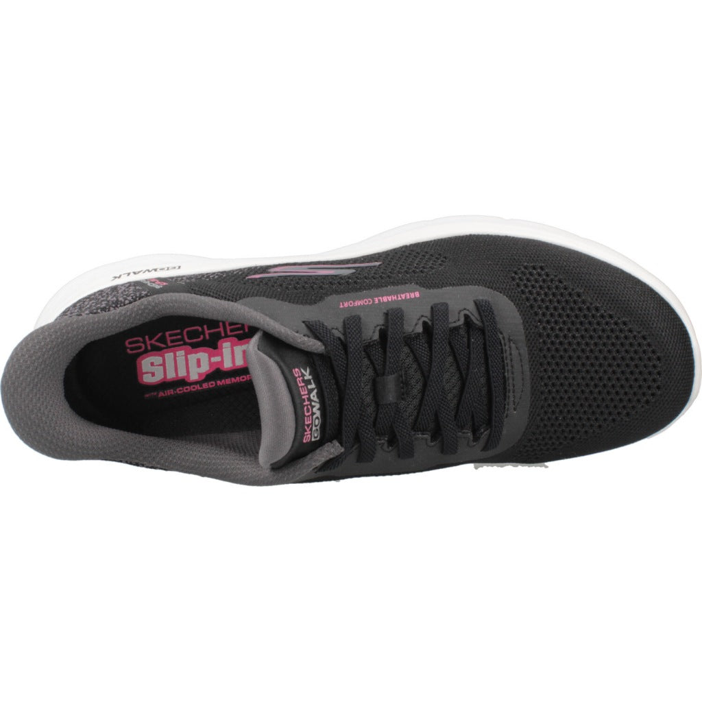 SKECHERS  GO WALK FLEX SAFIYA  en color NEGRO  (7)