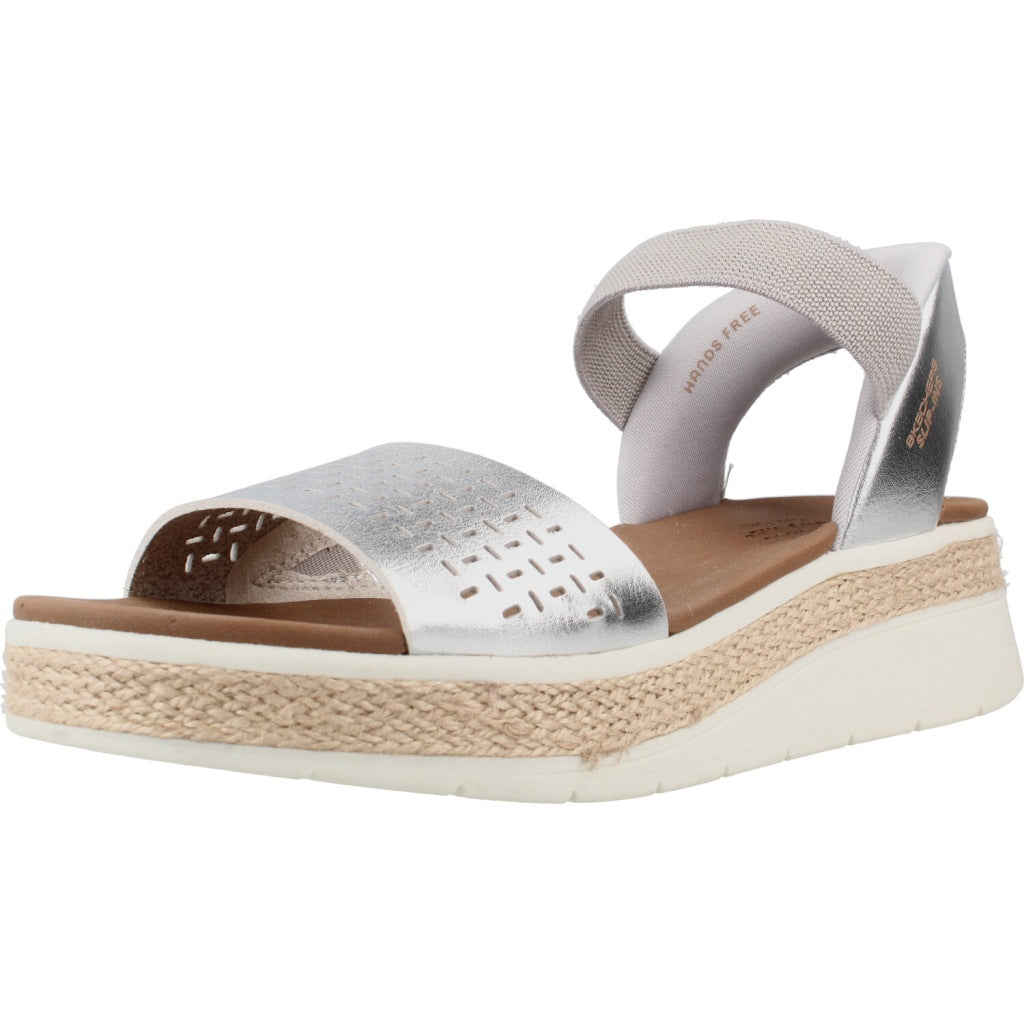 SKECHERS BOBS SUN RAY STEP ASIDE en color PLATA  (1)