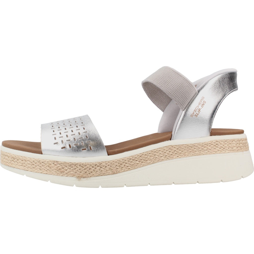 SKECHERS BOBS SUN RAY STEP ASIDE en color PLATA  (2)