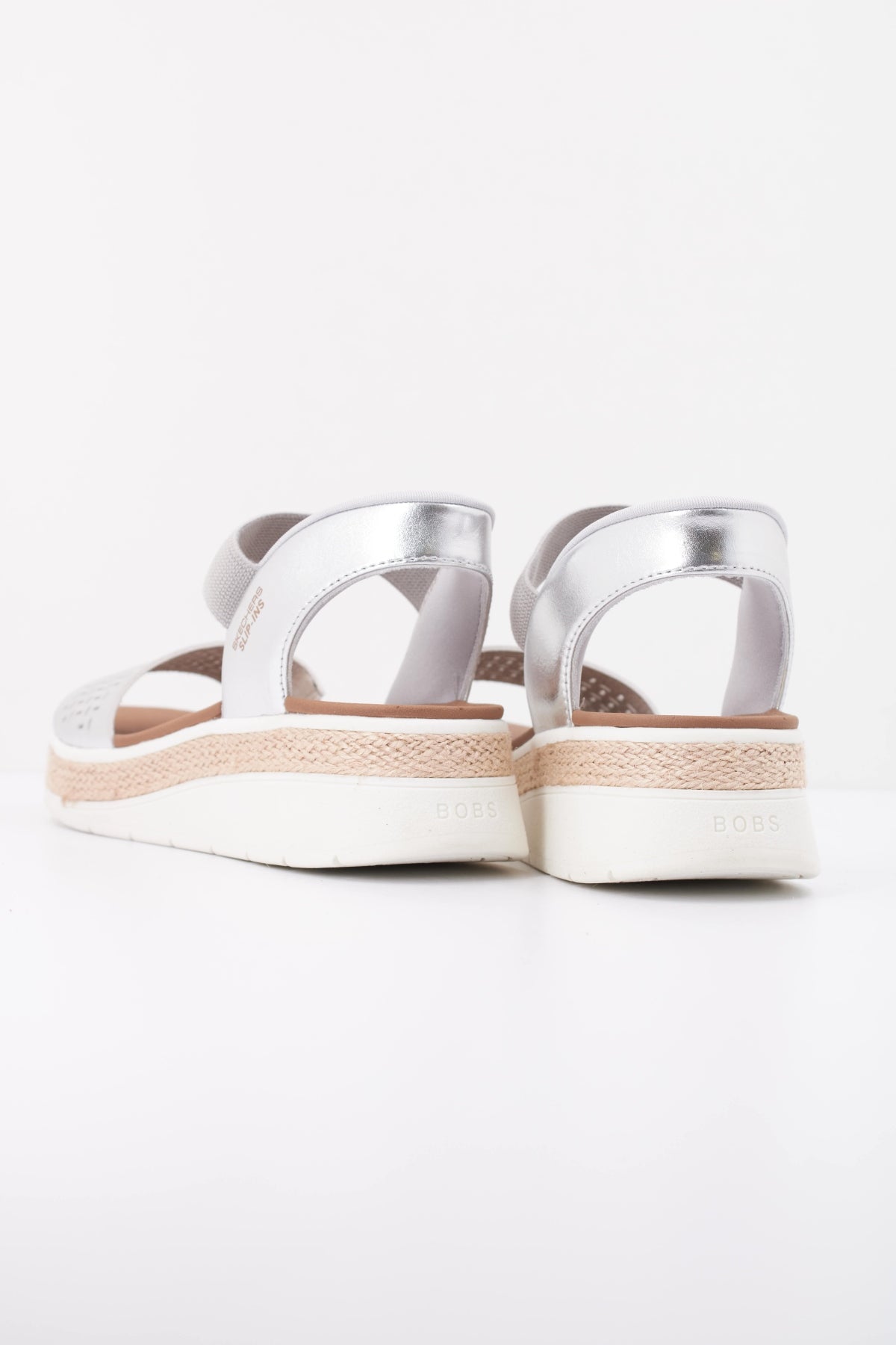 SKECHERS BOBS SUN RAY STEP ASIDE en color PLATA  (4)