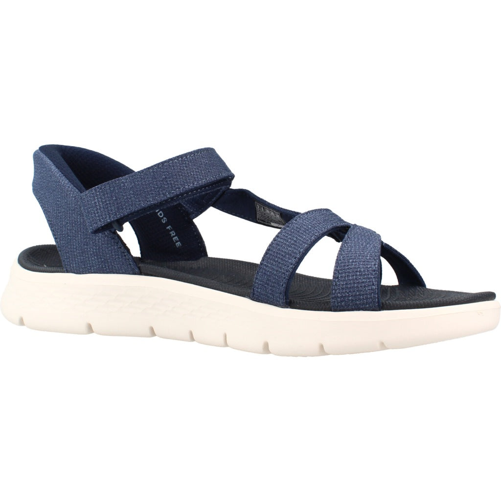SKECHERS GO WALK FLEX SANDAL ILLUM en color AZUL  (5)