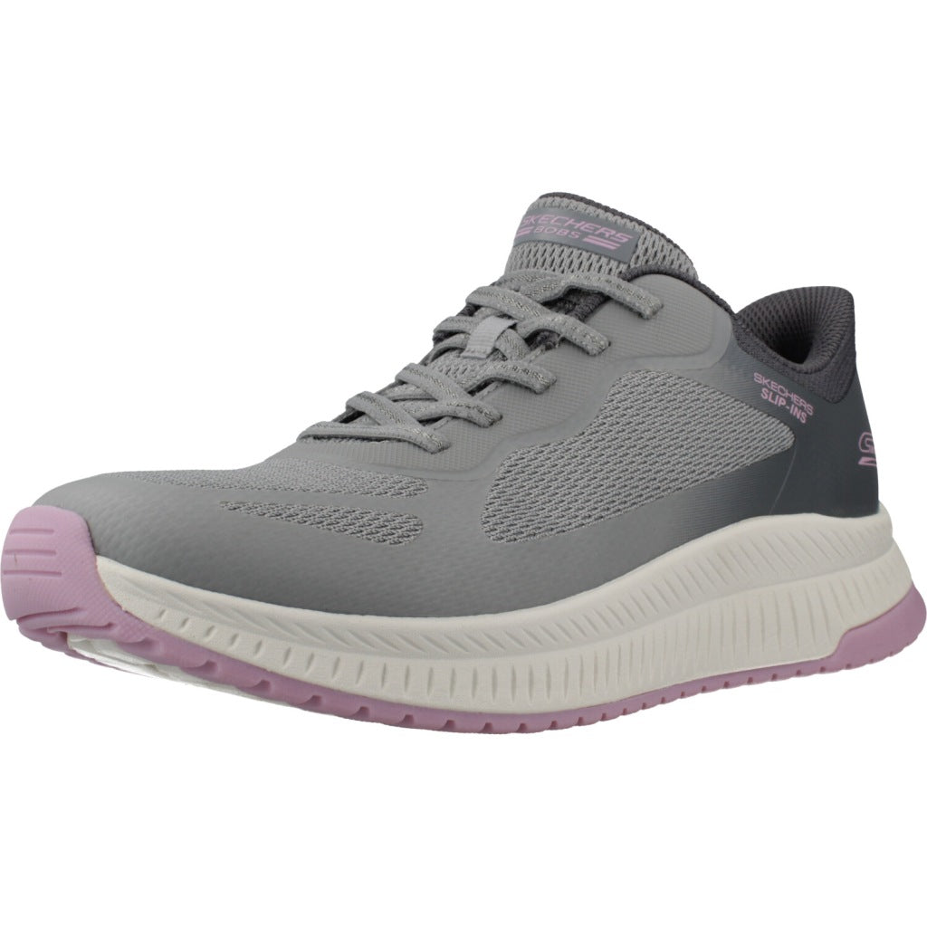 SKECHERS SLIP-INS BOBS SQUAD  STAPLE LOOK en color GRIS  (1)