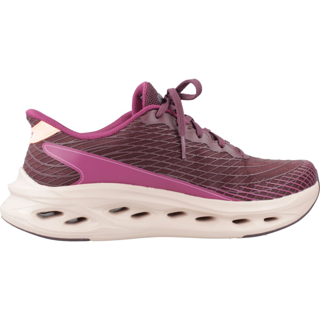 SKECHERS MAX CUSHIONING GLIDE STEP en color BURDEOS  (4)