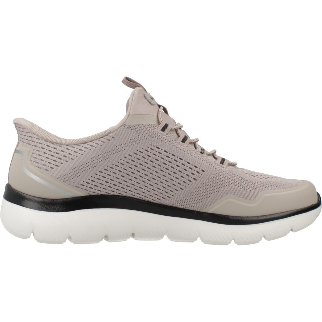 SKECHERS SUMMITS-TOP RATE en color MARRON CLARO  (4)