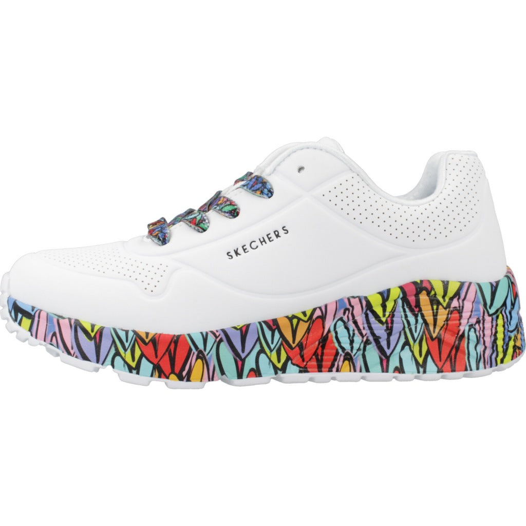 SKECHERS UNO LITESUBTLE LOVE en color BLANCO  (2)