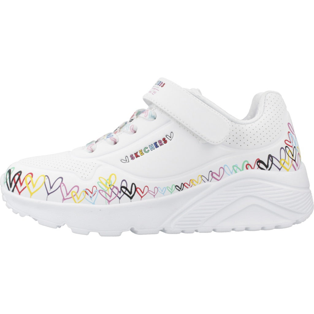SKECHERS UNO LITE HEART CRAZE en color BLANCO  (2)