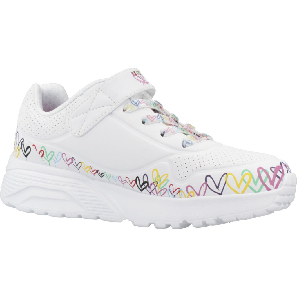 SKECHERS UNO LITE HEART CRAZE en color BLANCO  (5)