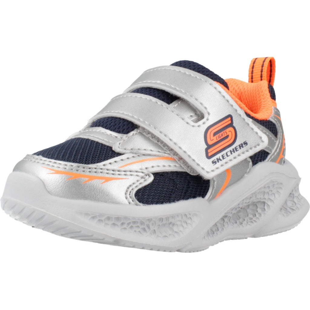 SKECHERS METEORLIGHTS GLOW en color PLATA  (1)