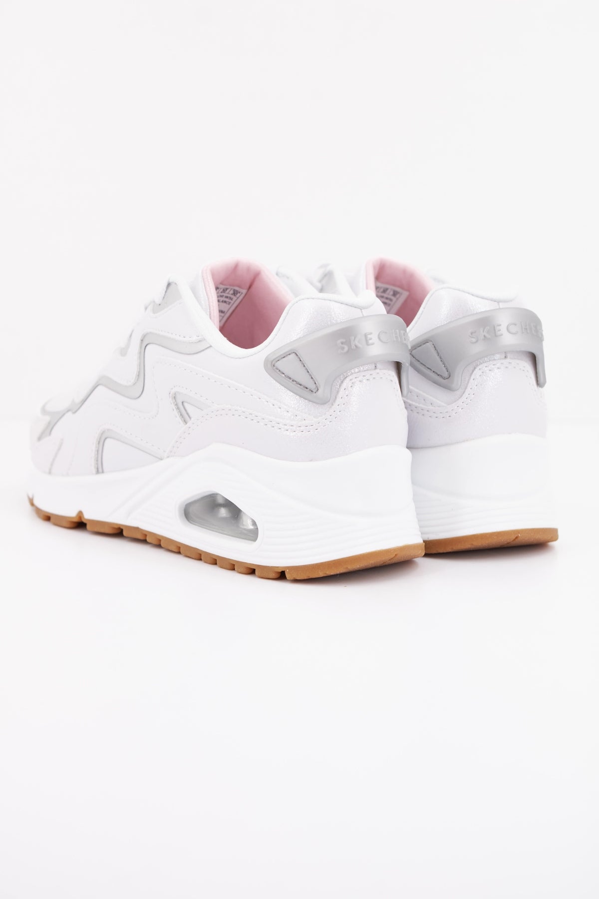 SKECHERS UNO GEN WAVY SHIMMER en color PLATA  (4)