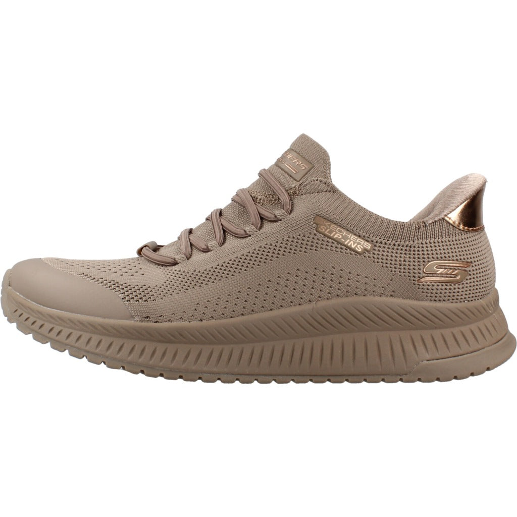 SKECHERS S BOBS SQUAD  DIRE STEP en color MARRON  (2)