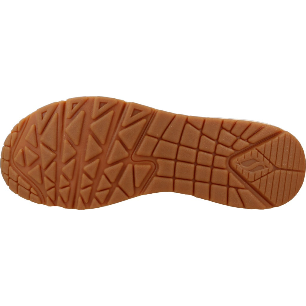 SKECHERS UNO SHININ BRIGHT en color PLATA  (6)