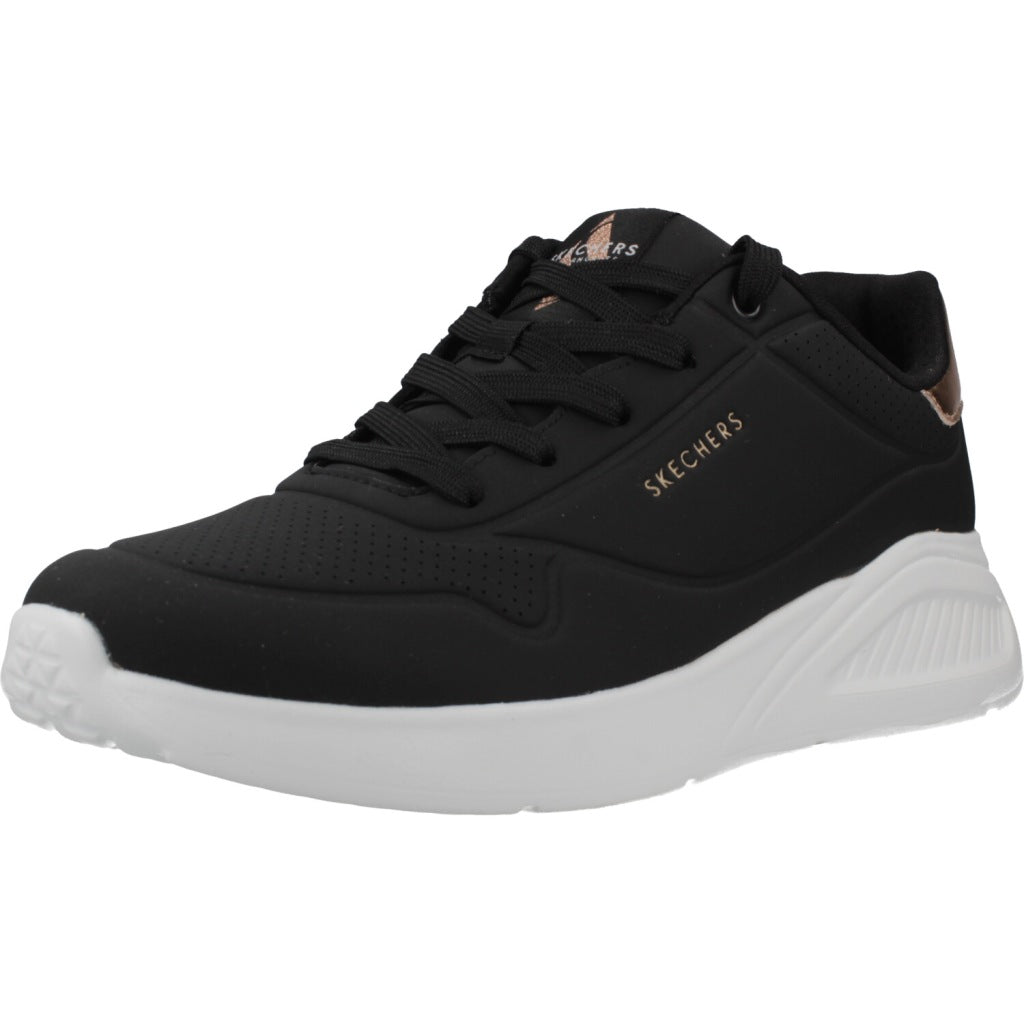 SKECHERS UNO LITE SHIMMER ALONG en color NEGRO  (1)