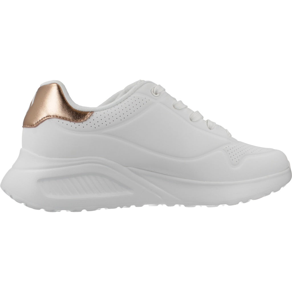 SKECHERS UNO LITE SHIMMER ALONG en color BLANCO  (4)