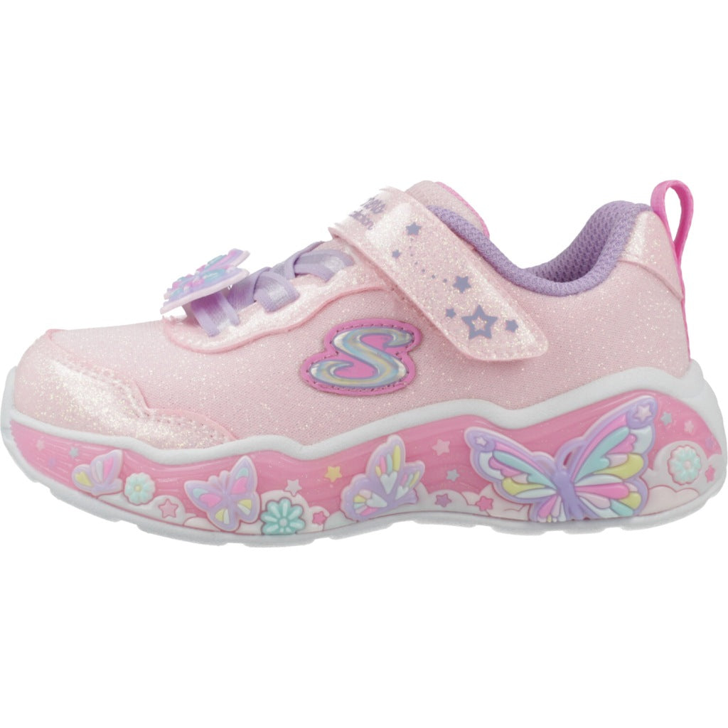 SKECHERS LIGHTS LIL BUTTERFLY BLIS en color ROSA  (2)