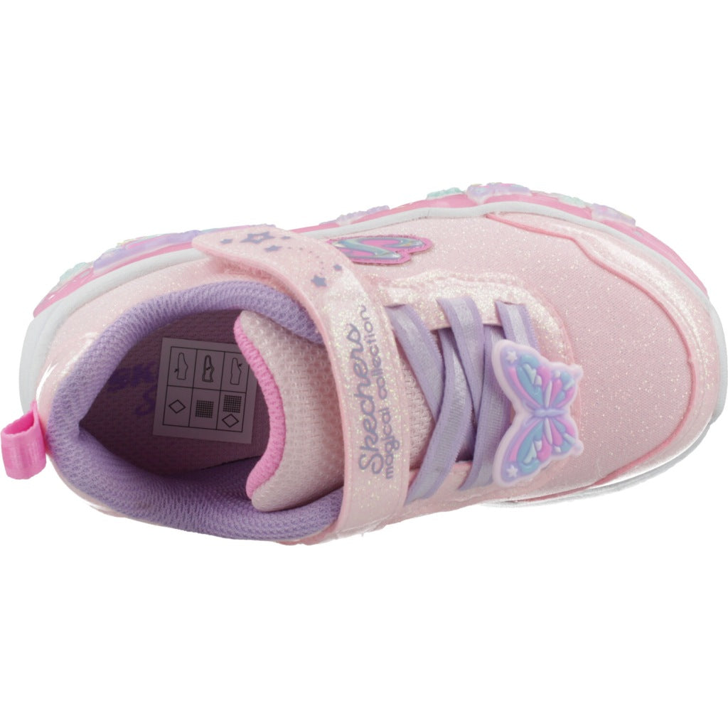 SKECHERS LIGHTS LIL BUTTERFLY BLIS en color ROSA  (7)