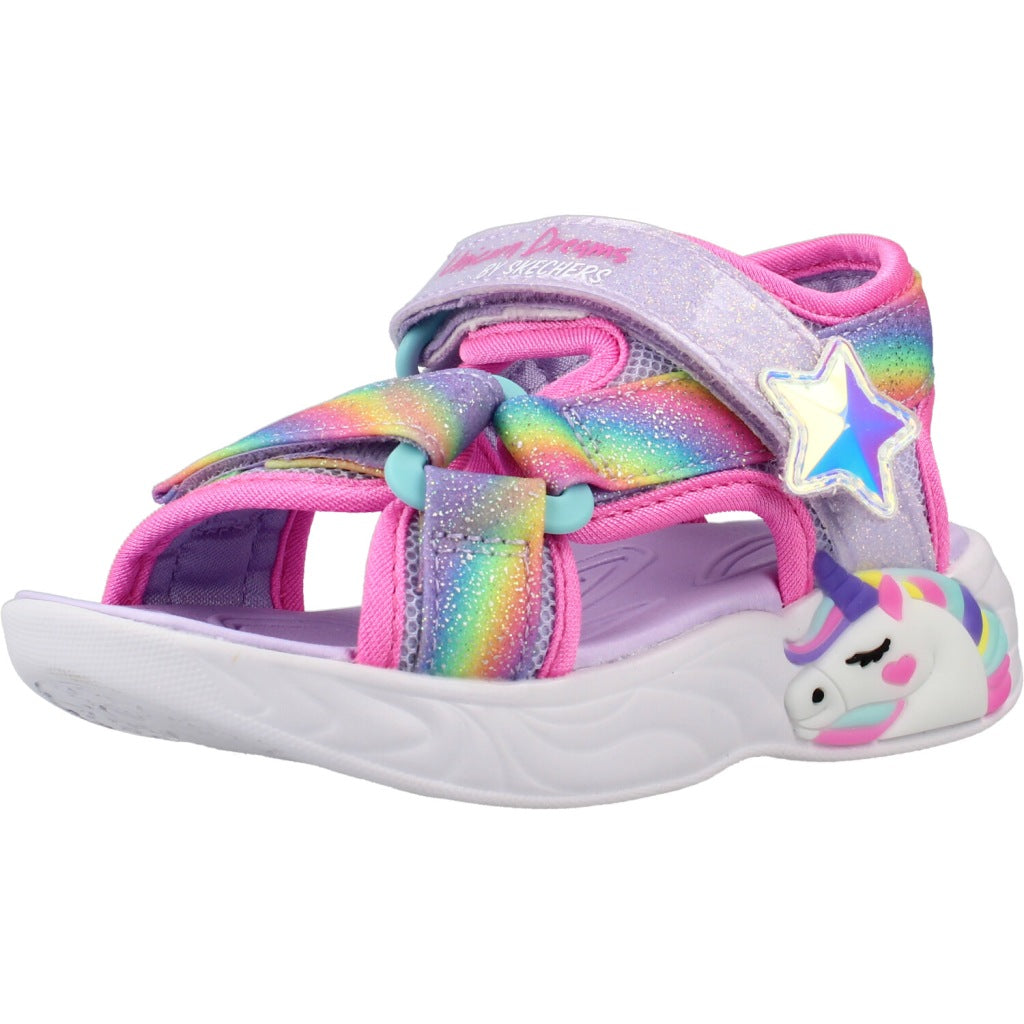 SKECHERS UNICORN DREAMS SANDAL- DREAMY en color VIOLETA  (1)