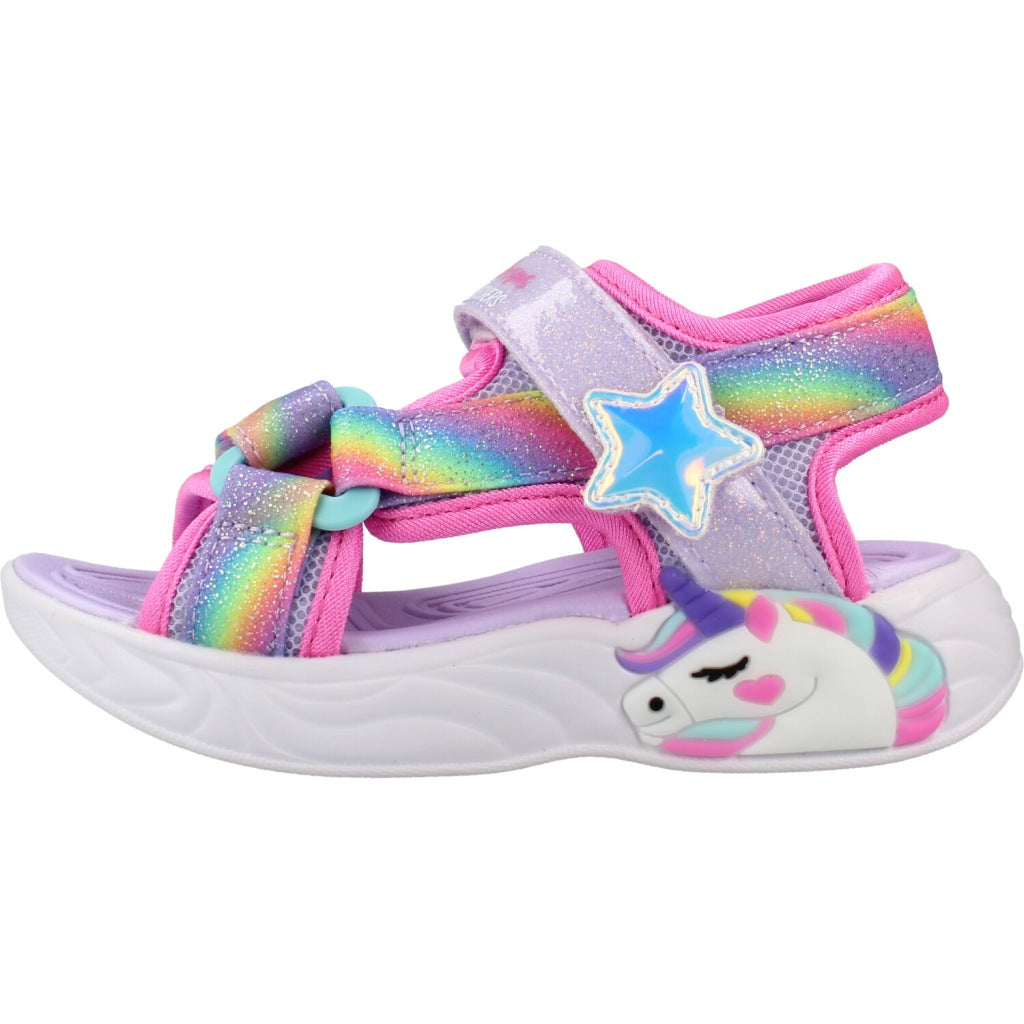SKECHERS UNICORN DREAMS SANDAL- DREAMY en color VIOLETA  (2)