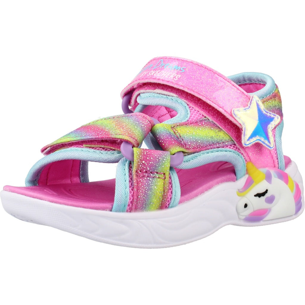 SKECHERS UNICORN DREAMS SANDAL- DREAMY en color ROSA  (1)