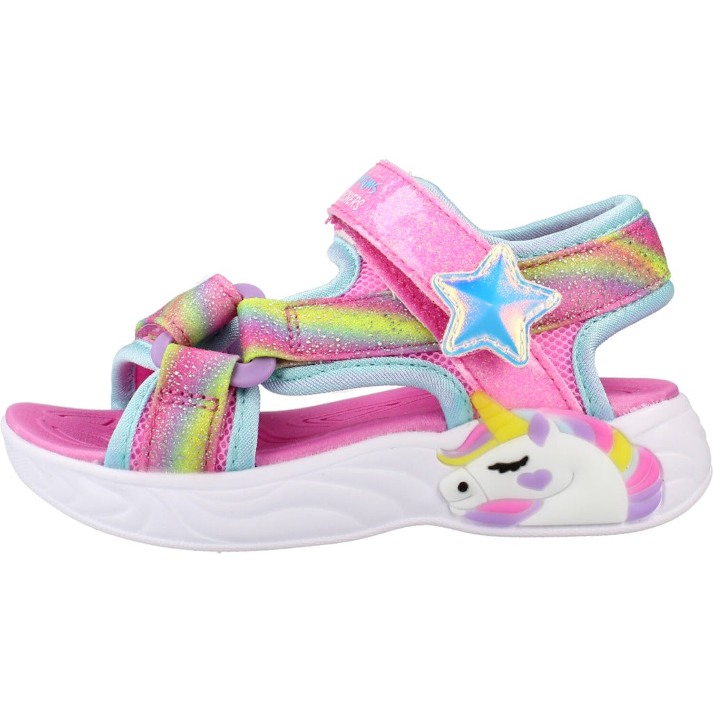 SKECHERS UNICORN DREAMS SANDAL- DREAMY en color ROSA  (2)