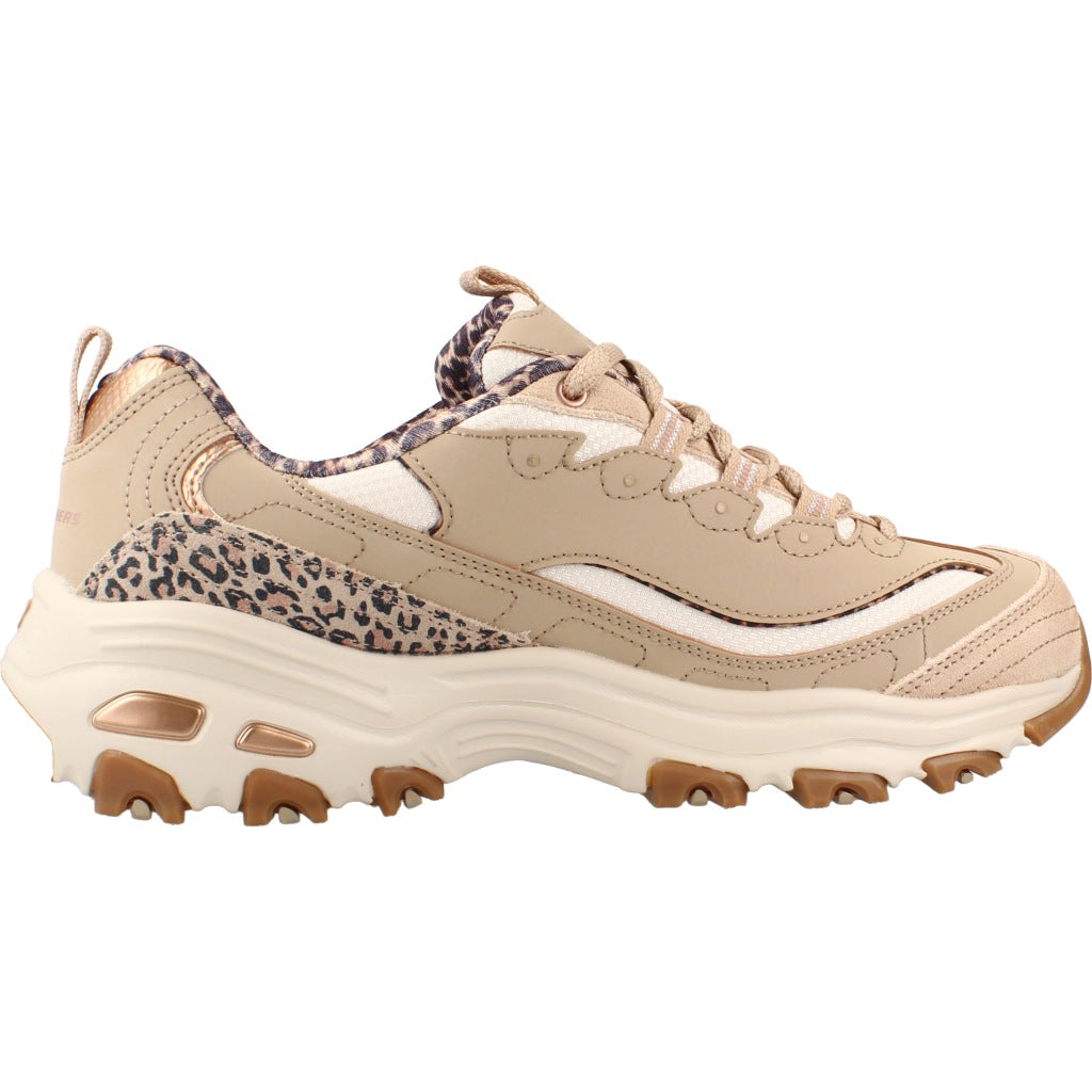 SKECHERS S D LITES WILD CHARM en color MARRON CLARO  (4)