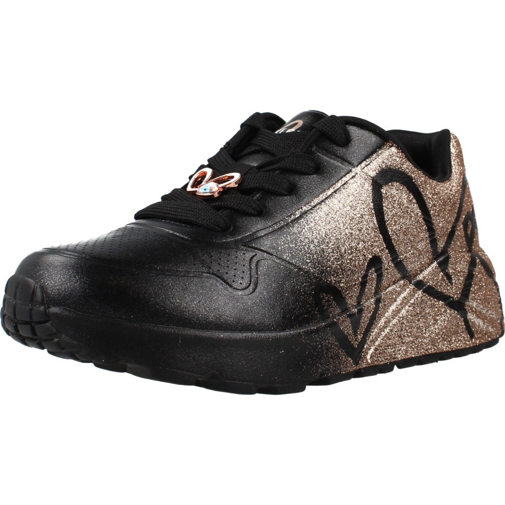 SKECHERS UNO LITE - HEARTDUST FOREVER en color NEGRO  (1)