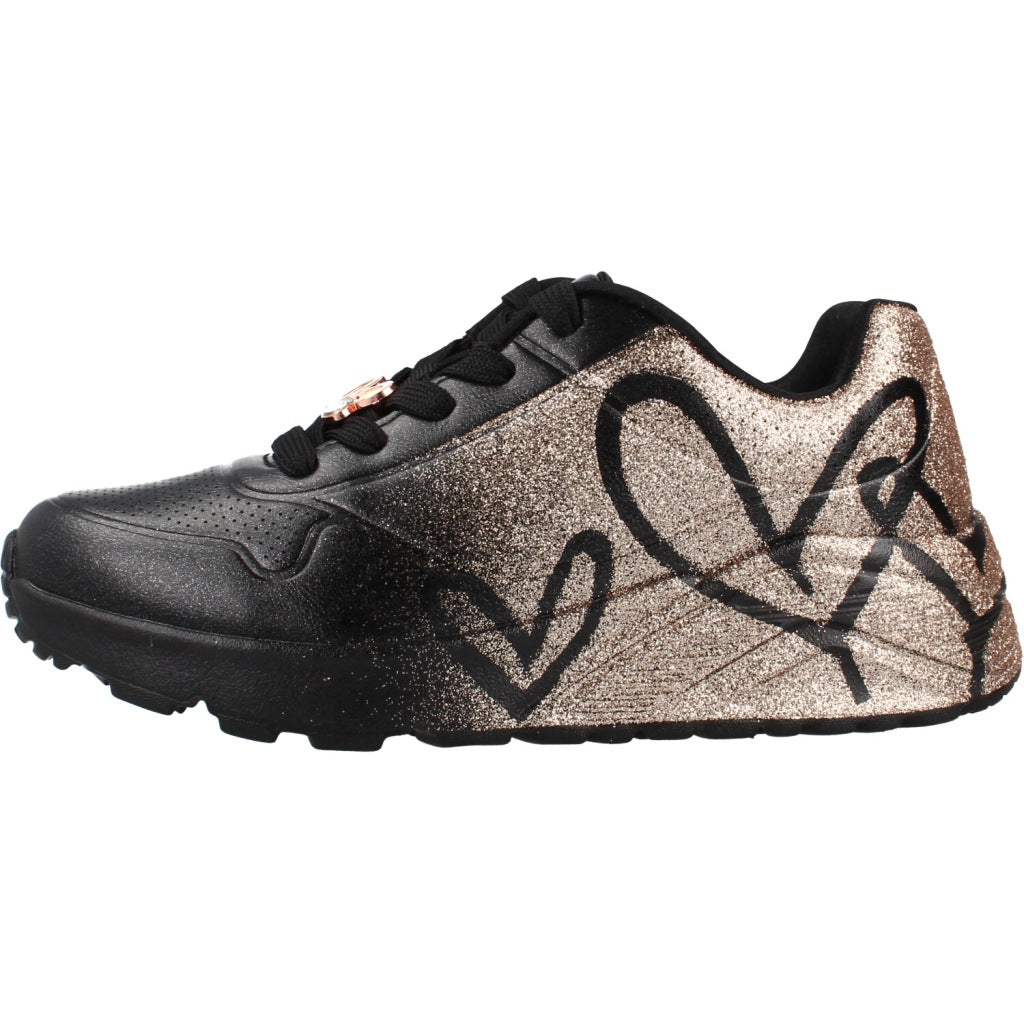 SKECHERS UNO LITE - HEARTDUST FOREVER en color NEGRO  (2)