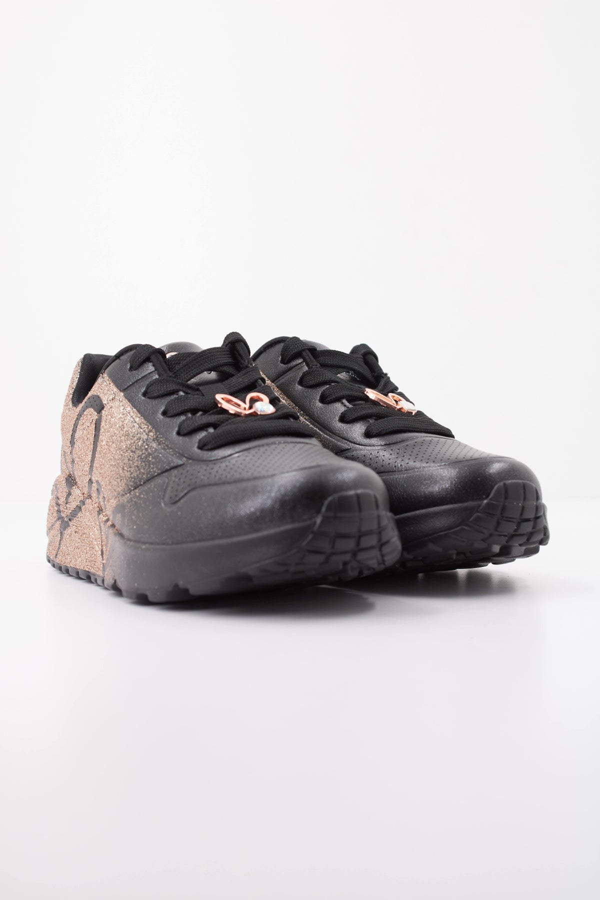 SKECHERS UNO LITE - HEARTDUST FOREVER en color NEGRO  (2)