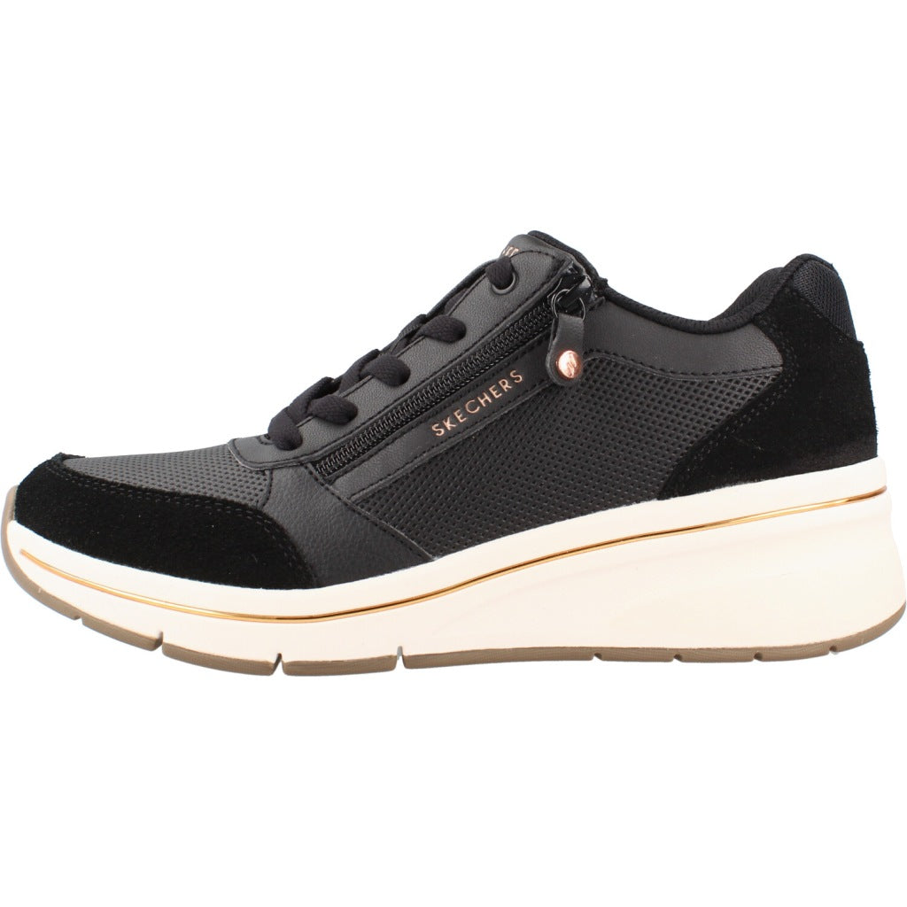 SKECHERS S BILLION FLEX LUXE UP en color NEGRO  (2)