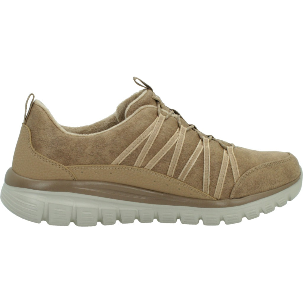 SKECHERS S GRACEFUL COZY HUG en color MARRON CLARO  (4)