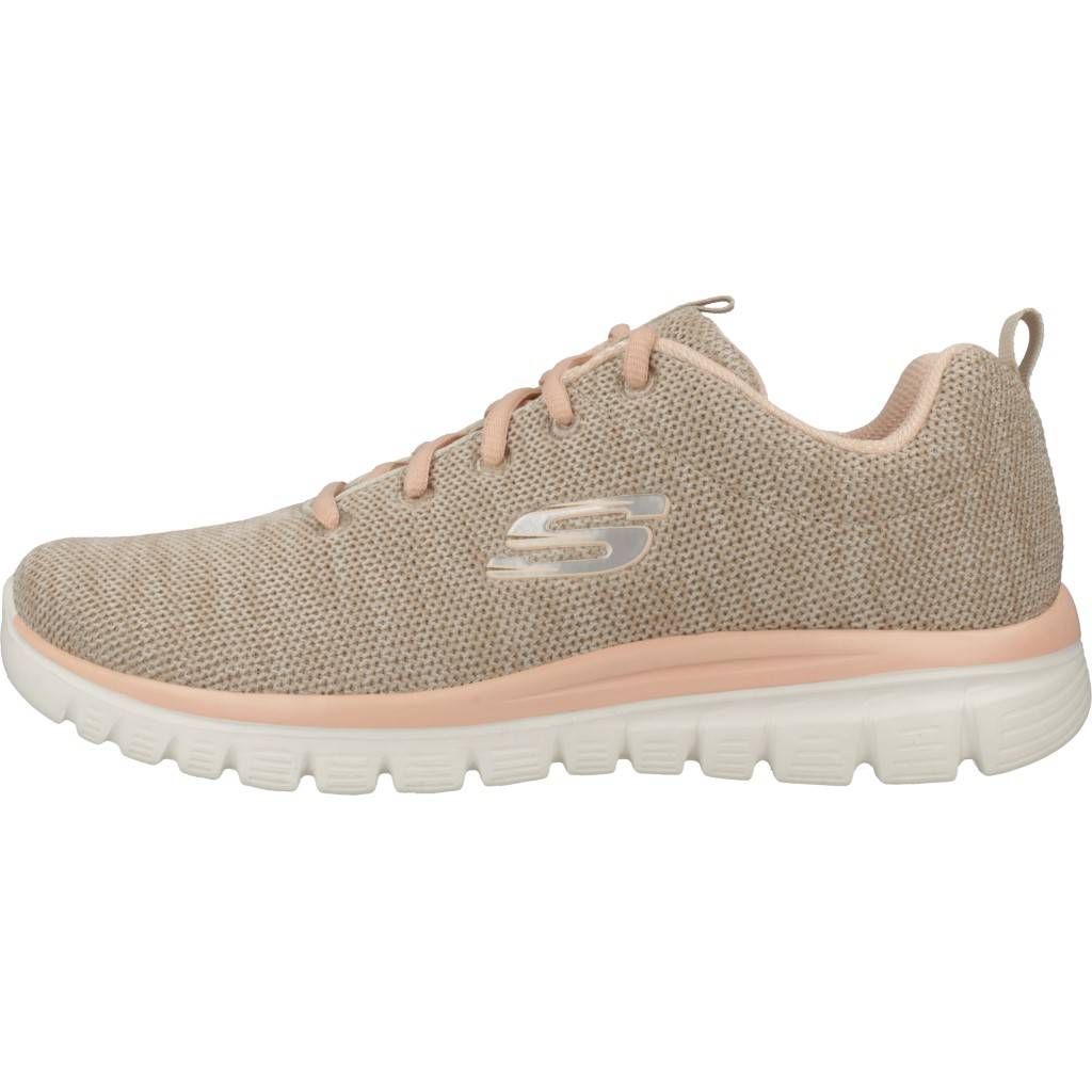 SKECHERS GRACEFUL TWISTED FORTUNE en color MARRON CLARO  (2)