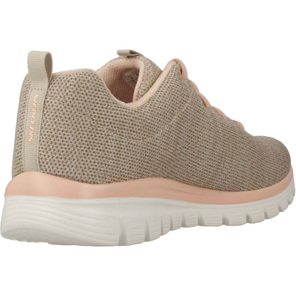SKECHERS GRACEFUL TWISTED FORTUNE en color MARRON CLARO  (3)