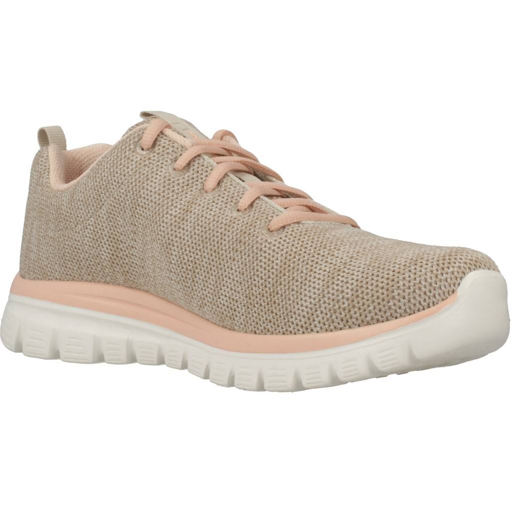 SKECHERS GRACEFUL TWISTED FORTUNE en color MARRON CLARO  (5)