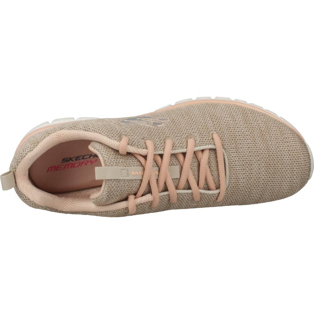 SKECHERS GRACEFUL TWISTED FORTUNE en color MARRON CLARO  (8)