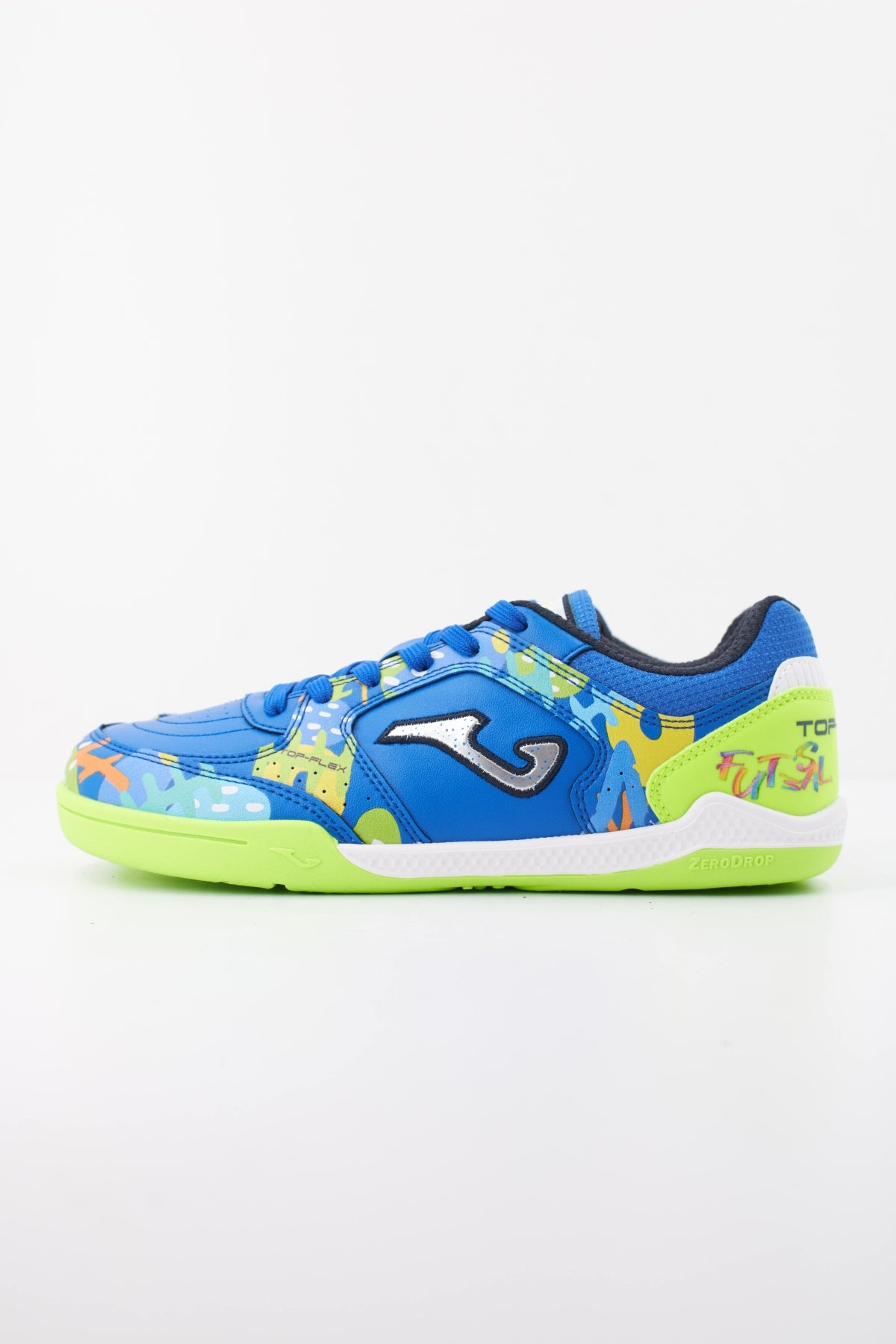 JOMA  FÚTBOL SALA TOP FLEX JR  BAREFOOT en color AZUL  (1)