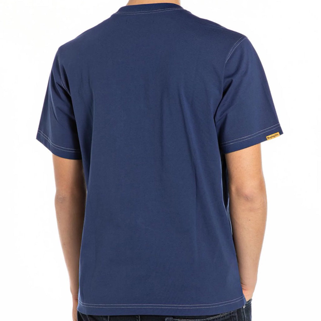 REPLAY CLASSIC POCKET T-SHIRT en color AZUL  (6)