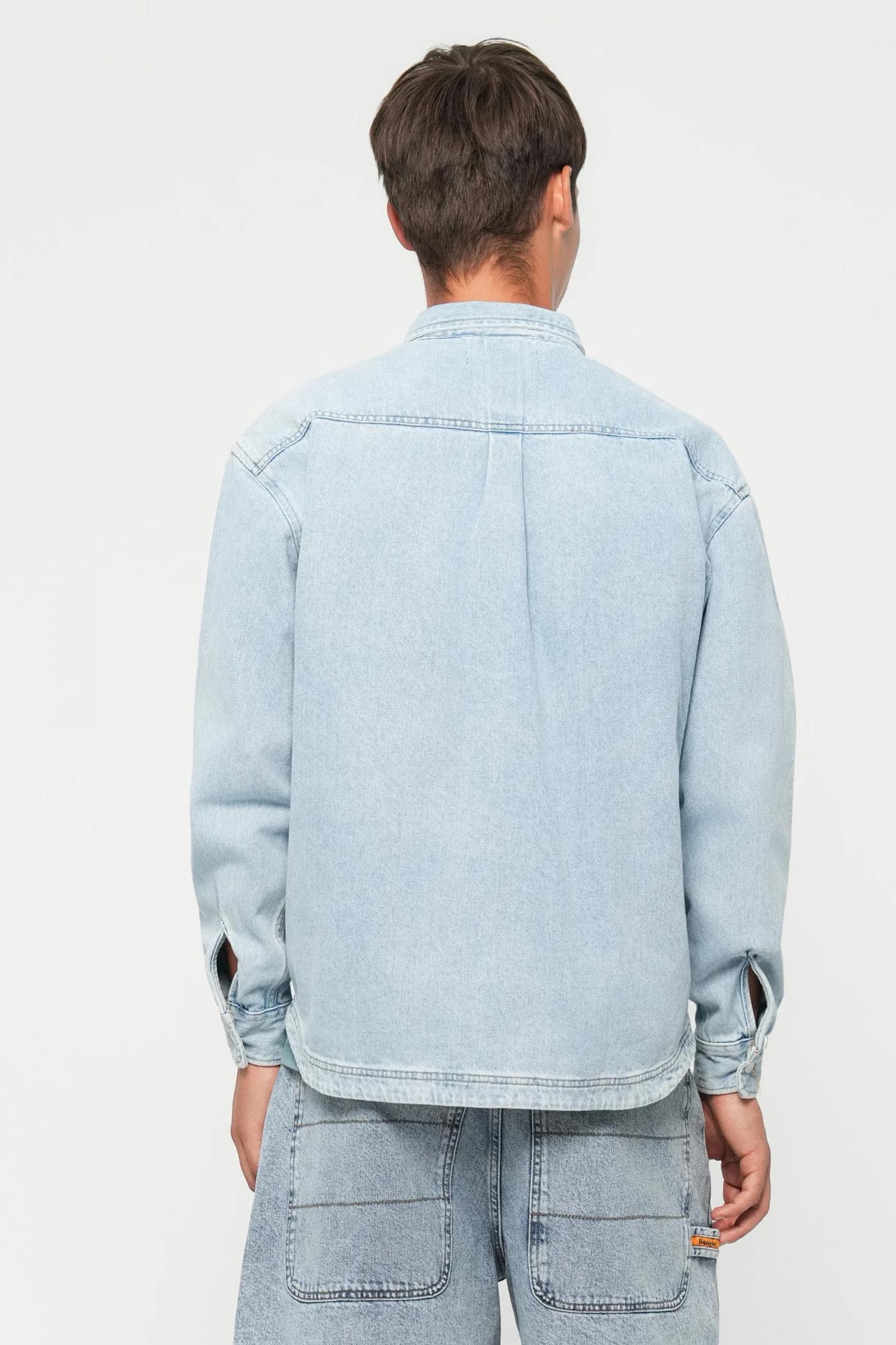 REPLAY DENIM SHIRT en color AZUL  (2)