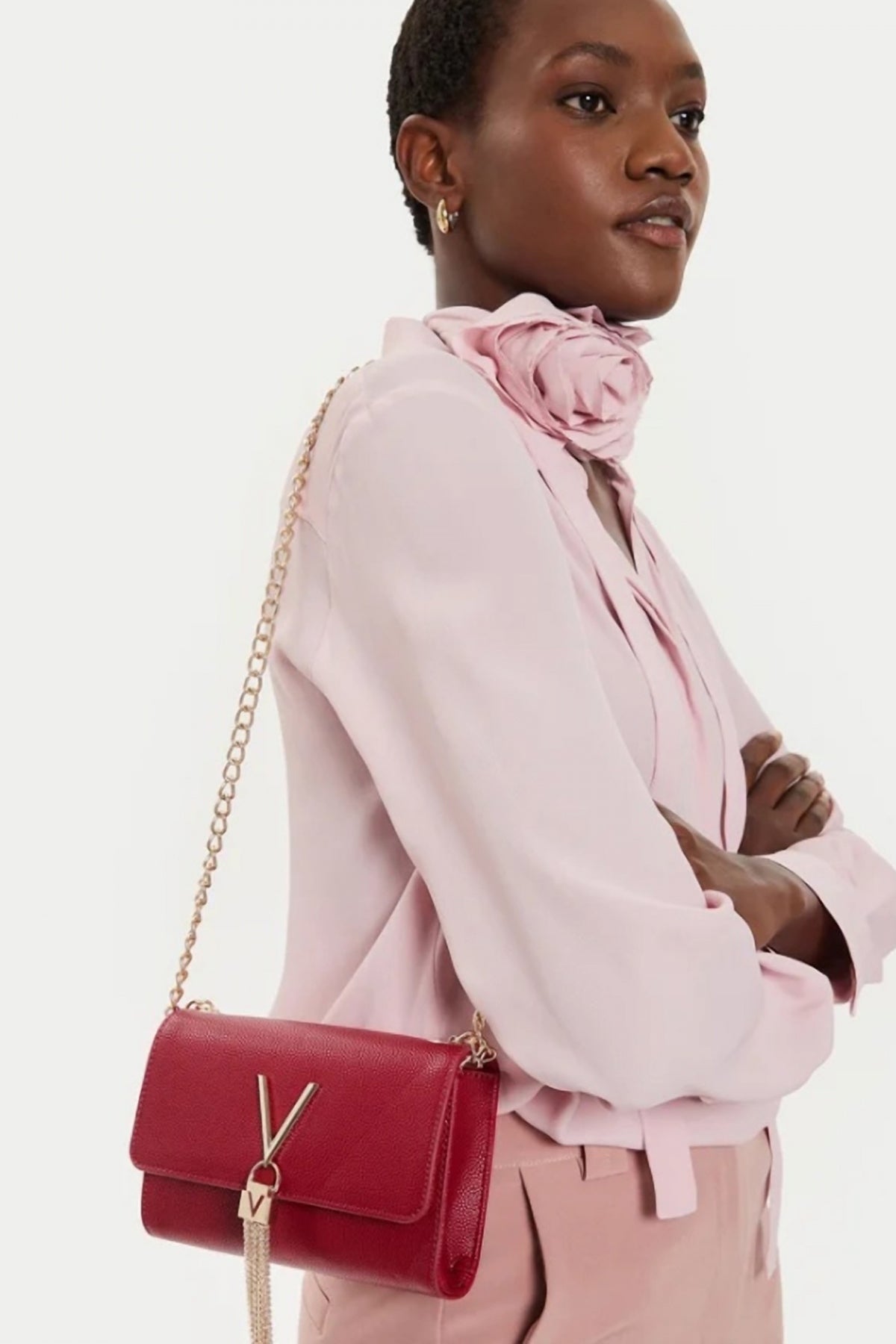 VALENTINO BAGS LADY SYNTHETIC BAG - DIVI en color ROJO  (5)