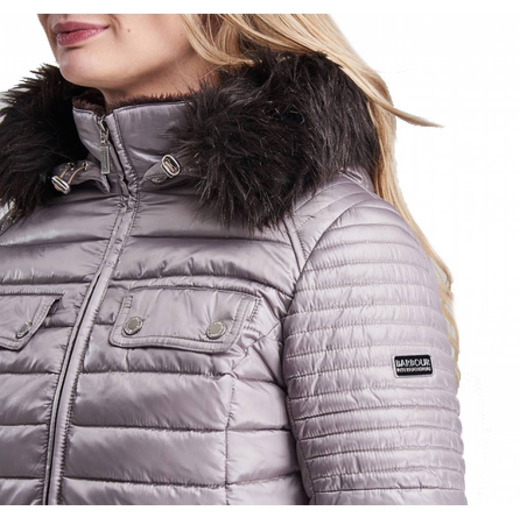 BARBOUR INTERNATIONAL TOURER QUILTED LQUBE en color GRIS  (4)