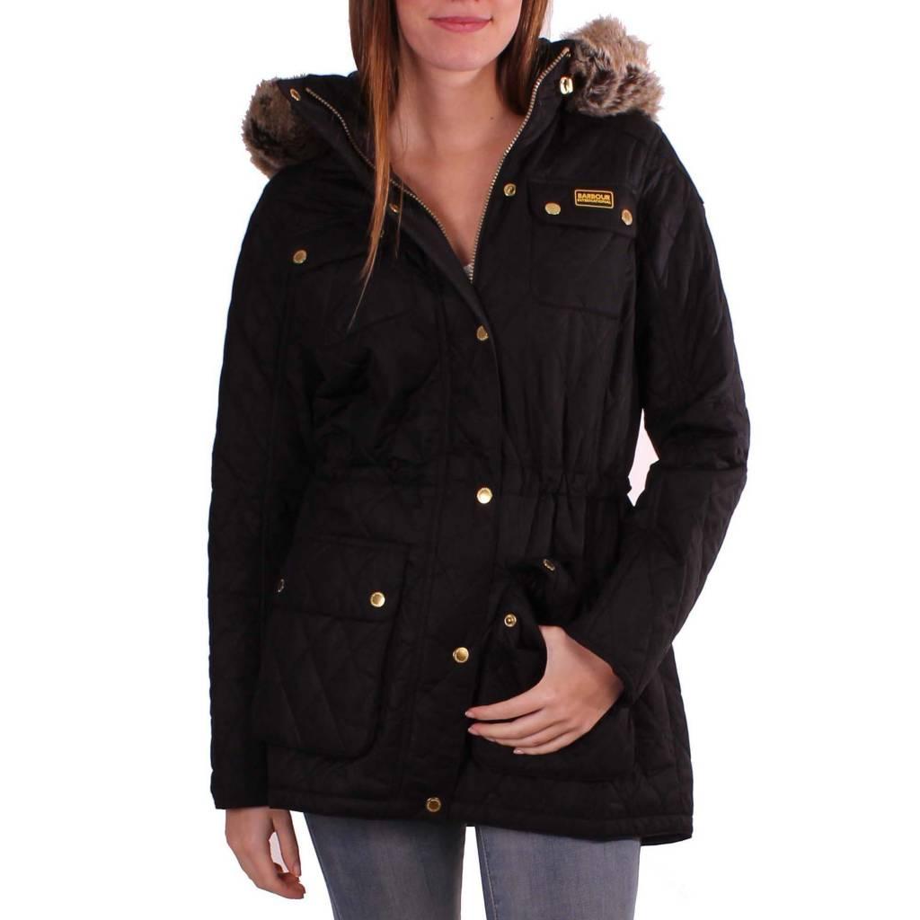 BARBOUR INTERNATIONAL TOURER QUILTED LQUBK en color NEGRO  (2)