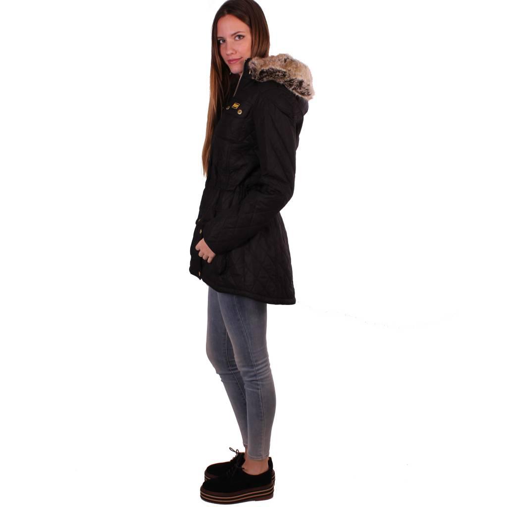 BARBOUR INTERNATIONAL TOURER QUILTED LQUBK en color NEGRO  (1)