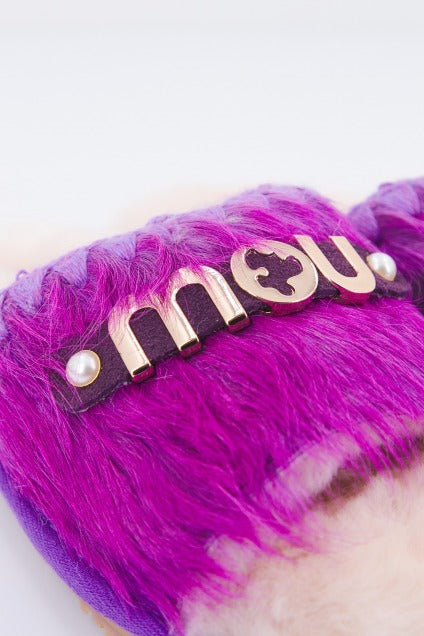 MOU SLIDE SLIPPER LONG HAIR P en color VIOLETA  (4)