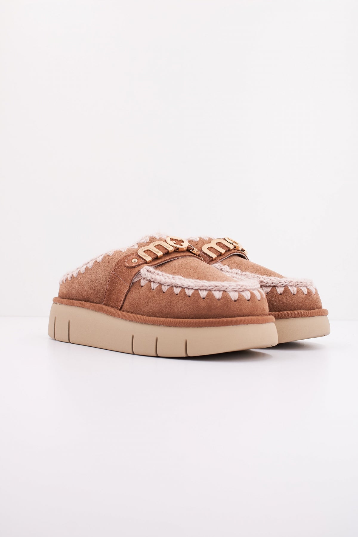 MOU BOUNCE CLOG METAL LOGO en color MARRON  (2)