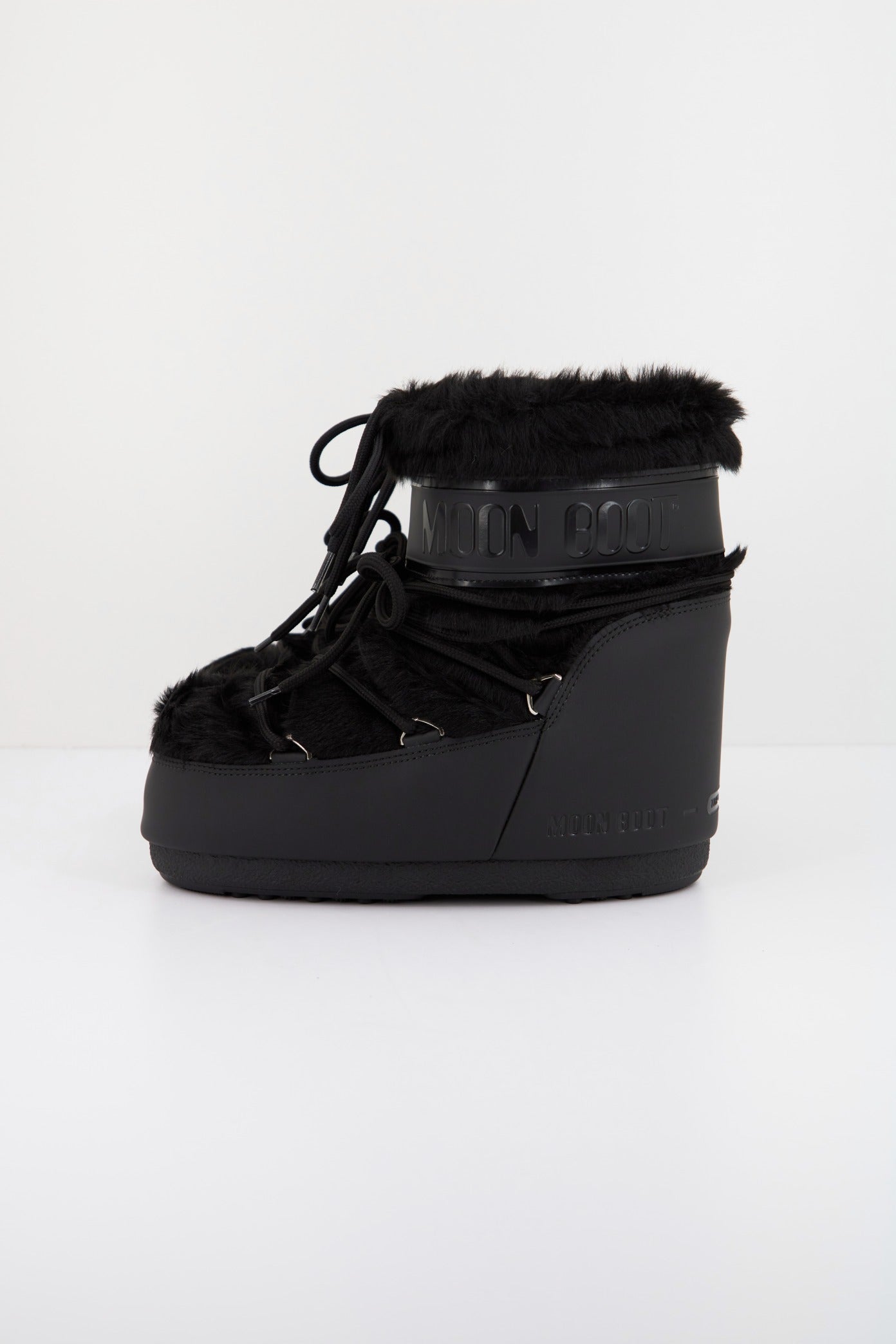 MOON BOOT MB ICON LOW FAUX FUR en color NEGRO  (1)