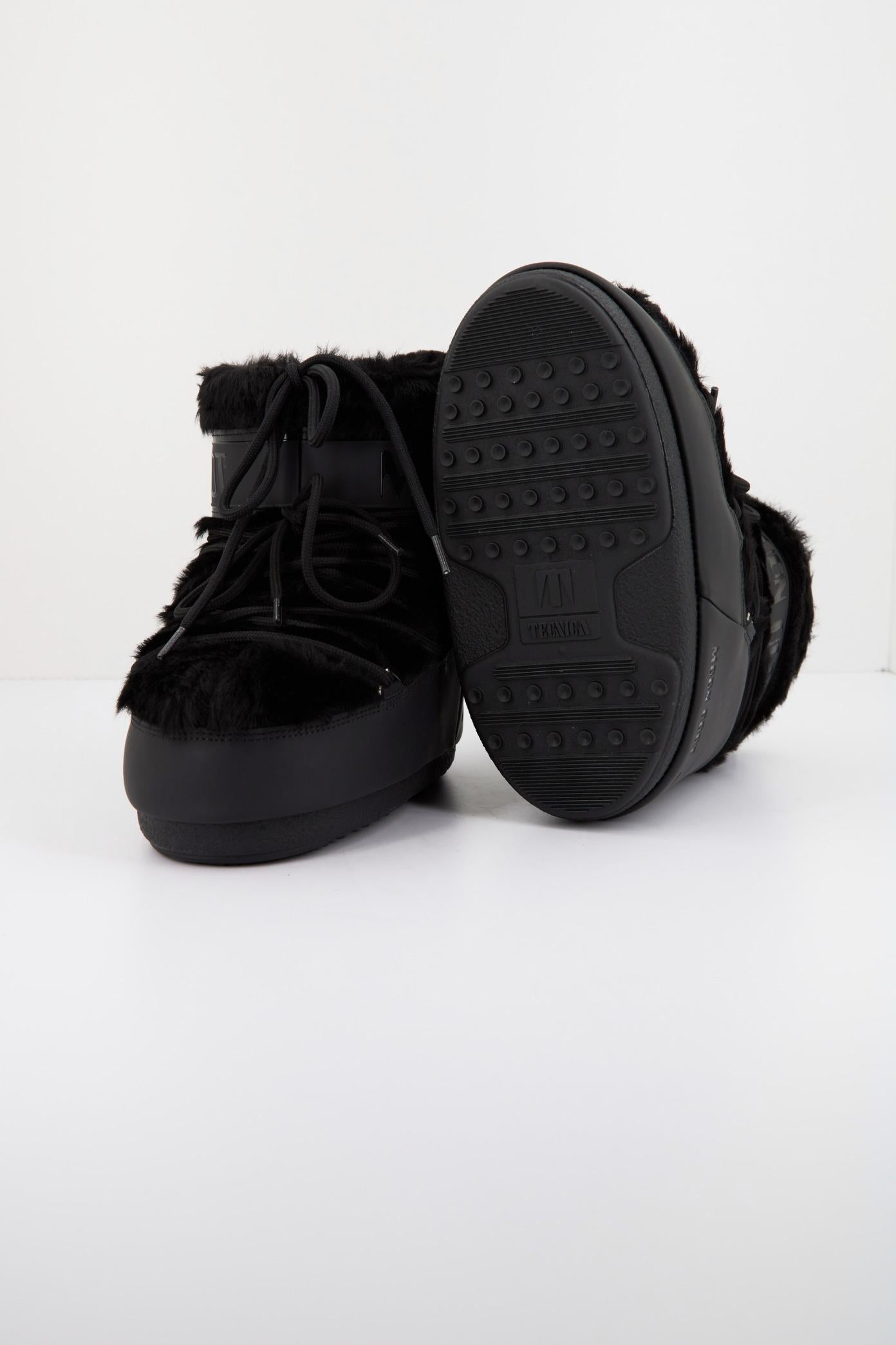MOON BOOT MB ICON LOW FAUX FUR en color NEGRO  (4)