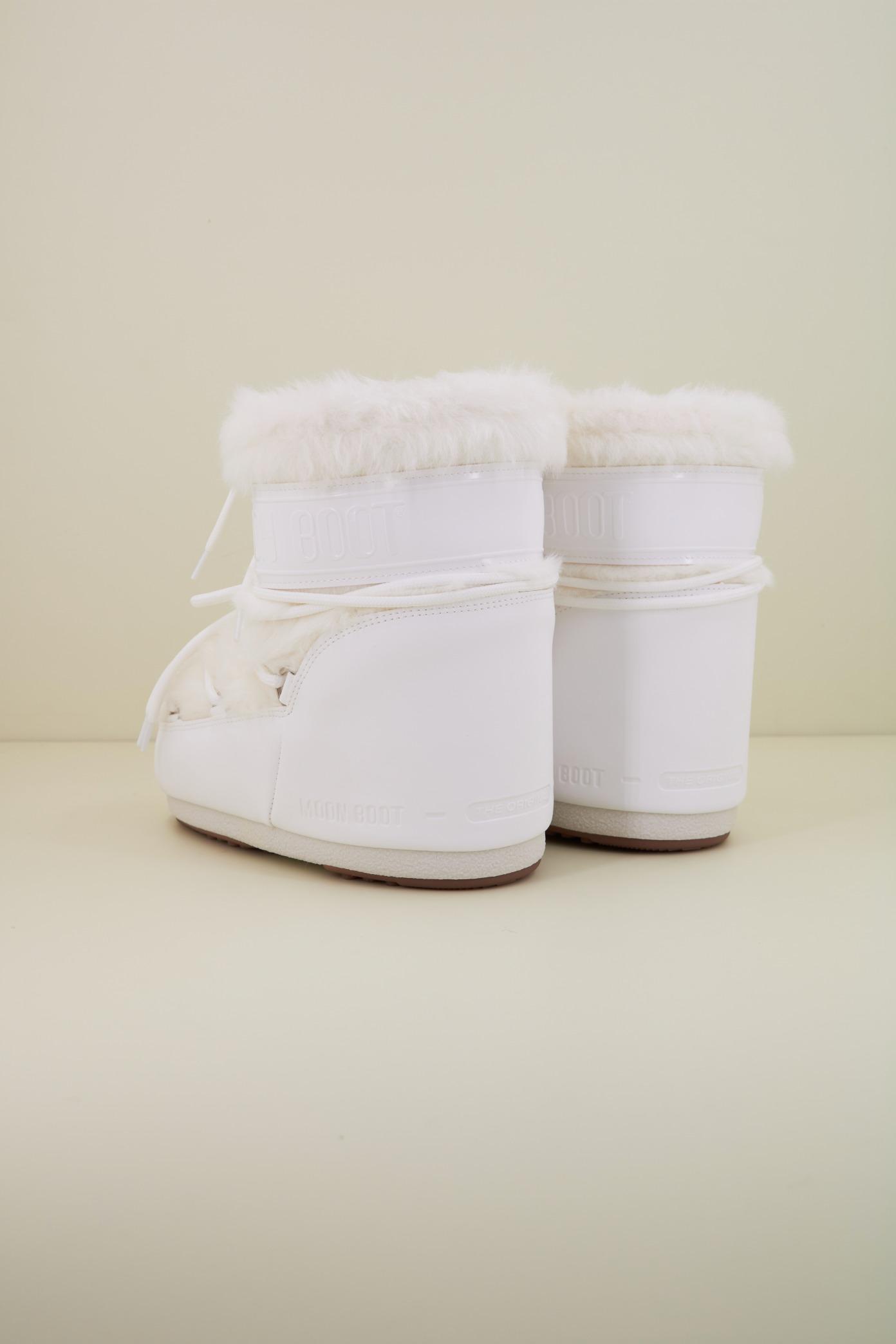 MOON BOOT MB ICON LOW FAUX FUR en color BLANCO  (3)
