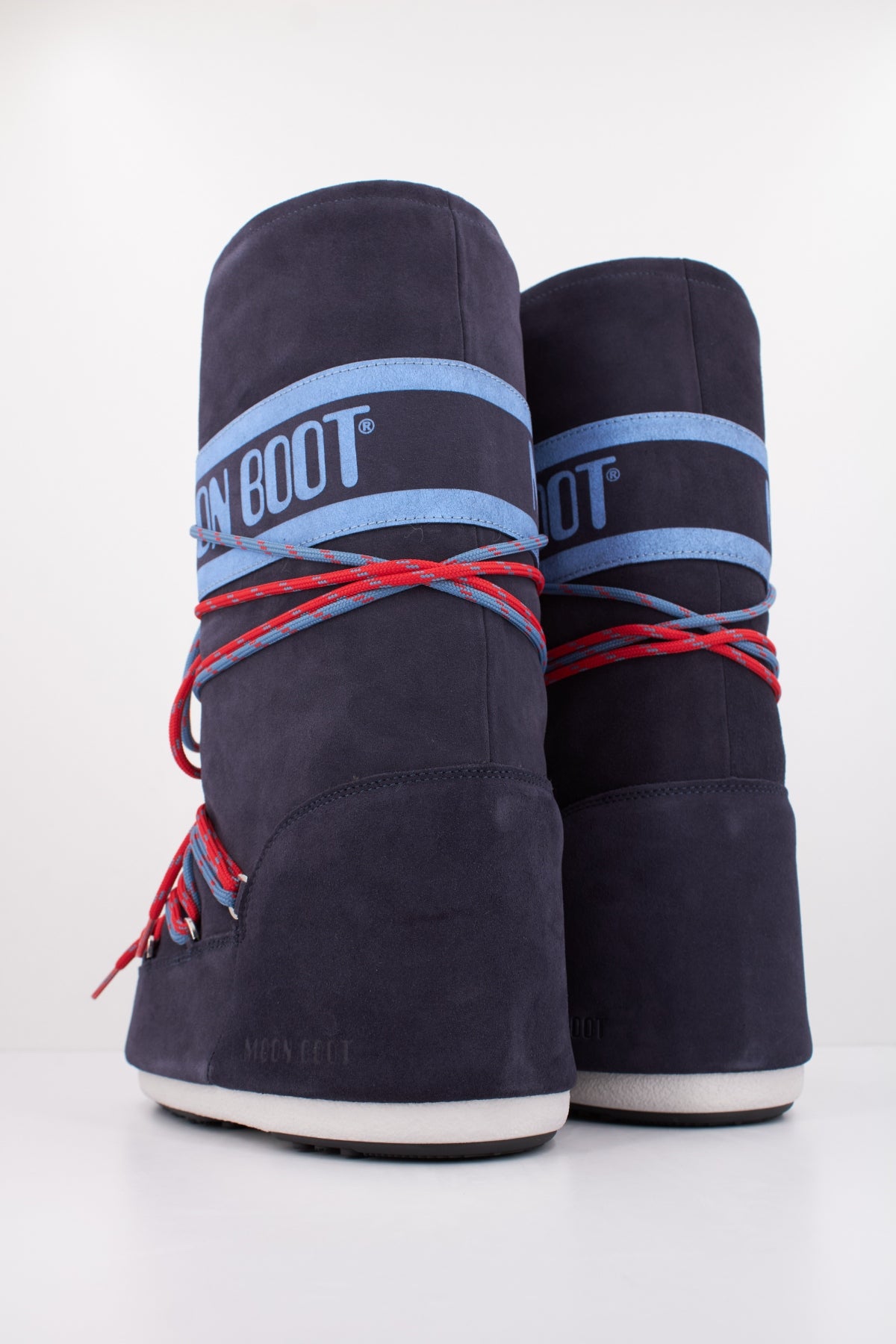 MOON BOOT  MB ICON SUEDE LACES  en color AZUL  (4)