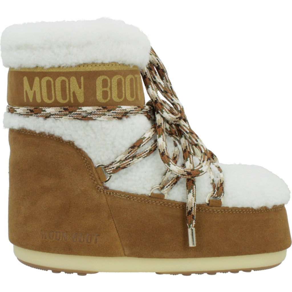 MOON BOOT MB ICON LOW SHEARLING en color MARRON CLARO  (4)