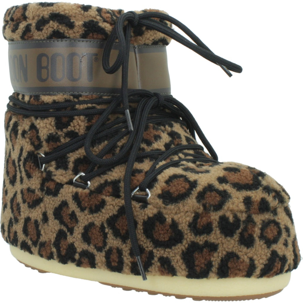 MOON BOOT MB ICON LOW FLEECE LEOPARD en color ANIMAL PRINT  (5)