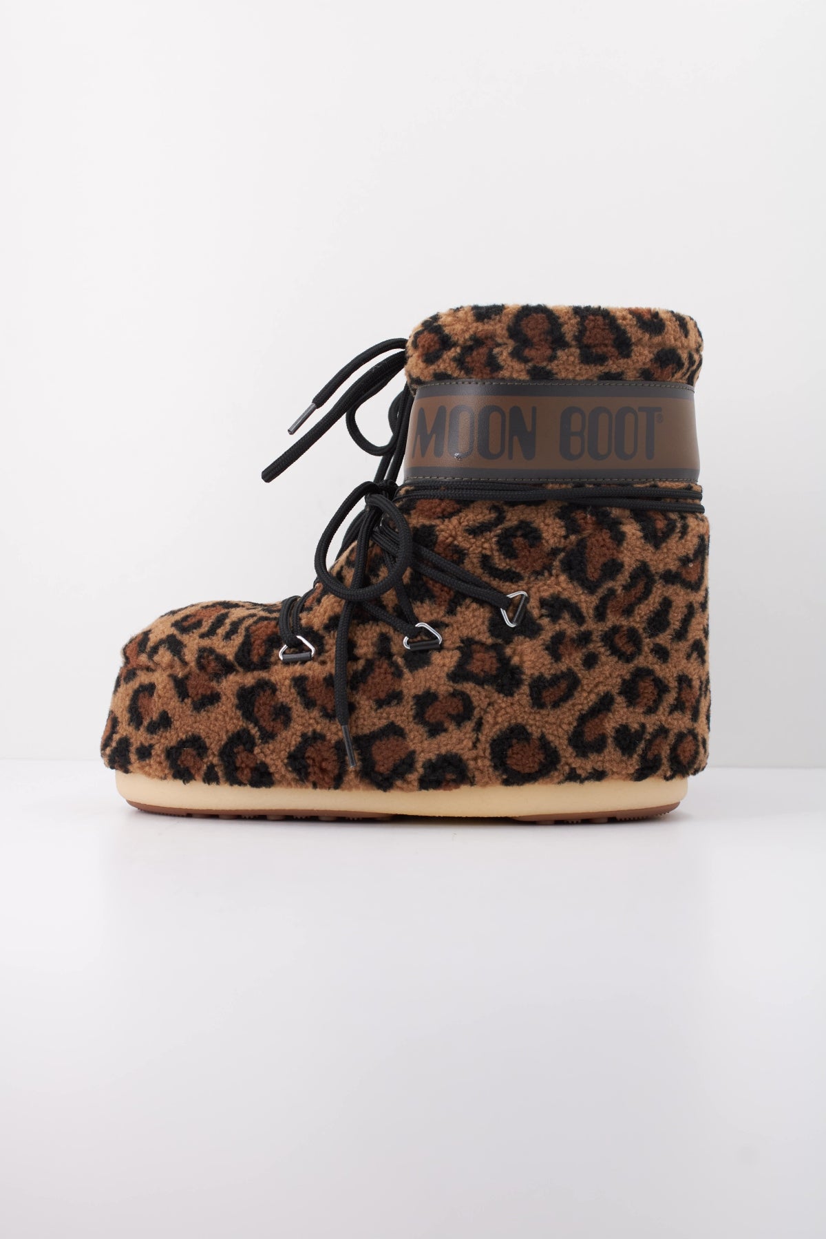 MOON BOOT MB ICON LOW FLEECE LEOPARD en color ANIMAL PRINT  (1)